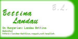 bettina landau business card